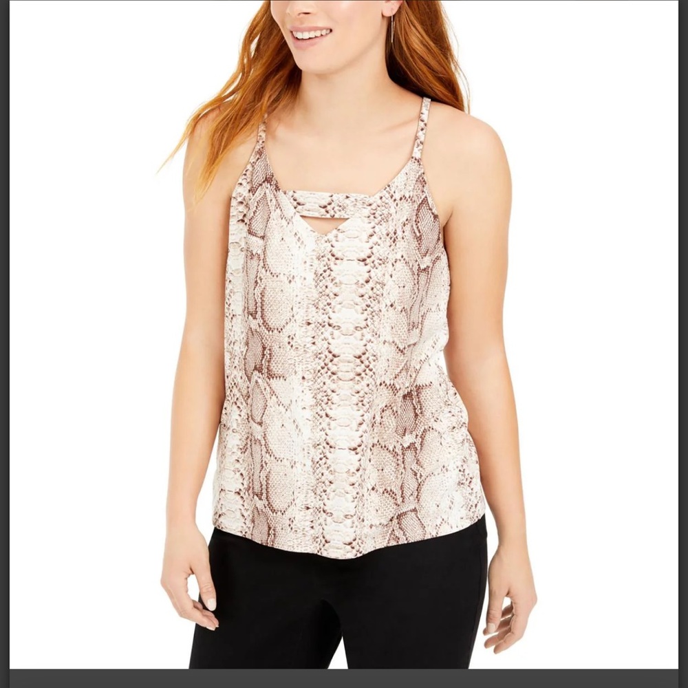 Bar III Tan and Cream Camisole Snakeskin Print, as new